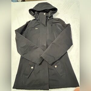 Columbia Black Hooded Coat